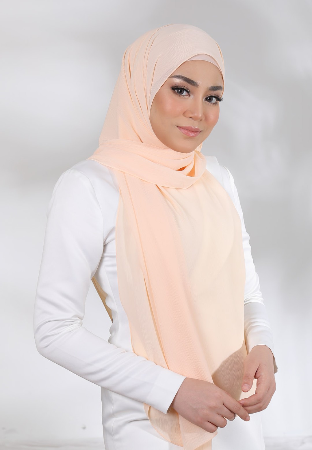 SHAWL CREASE CHIFFON PLAIN 79