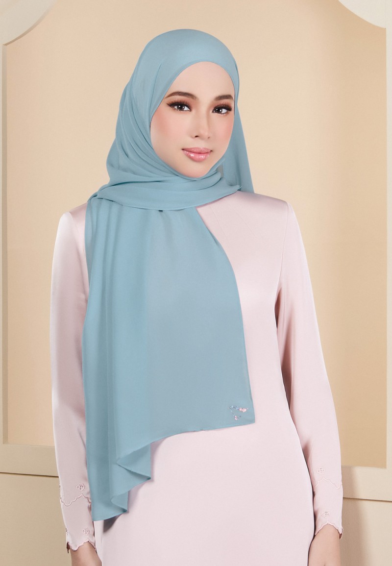 SHAWL HOUDA SILKY CHIFFON PLAIN