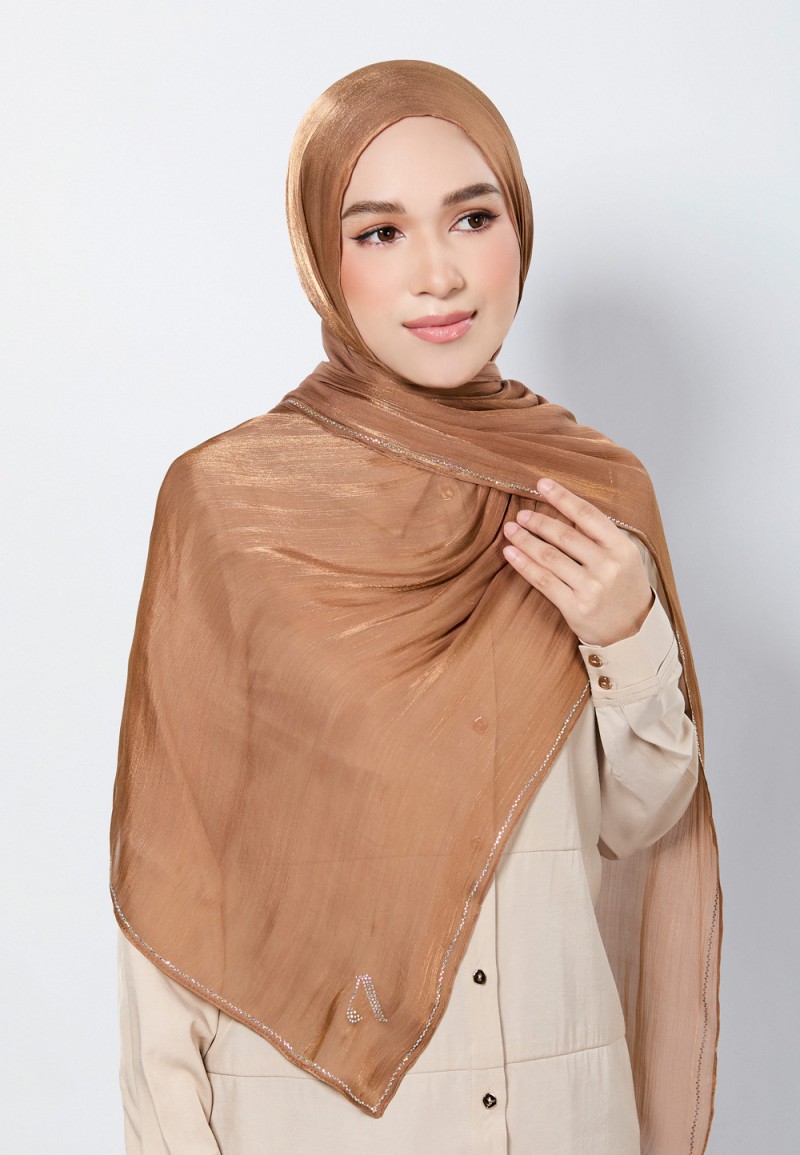 SHAWL GLISTEN SILK PLAIN DIAMOND