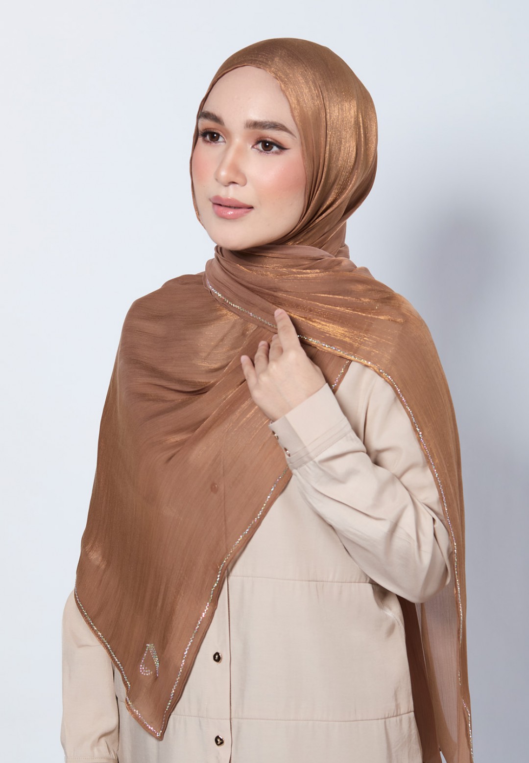 SHAWL GLISTEN SILK PLAIN DIAMOND