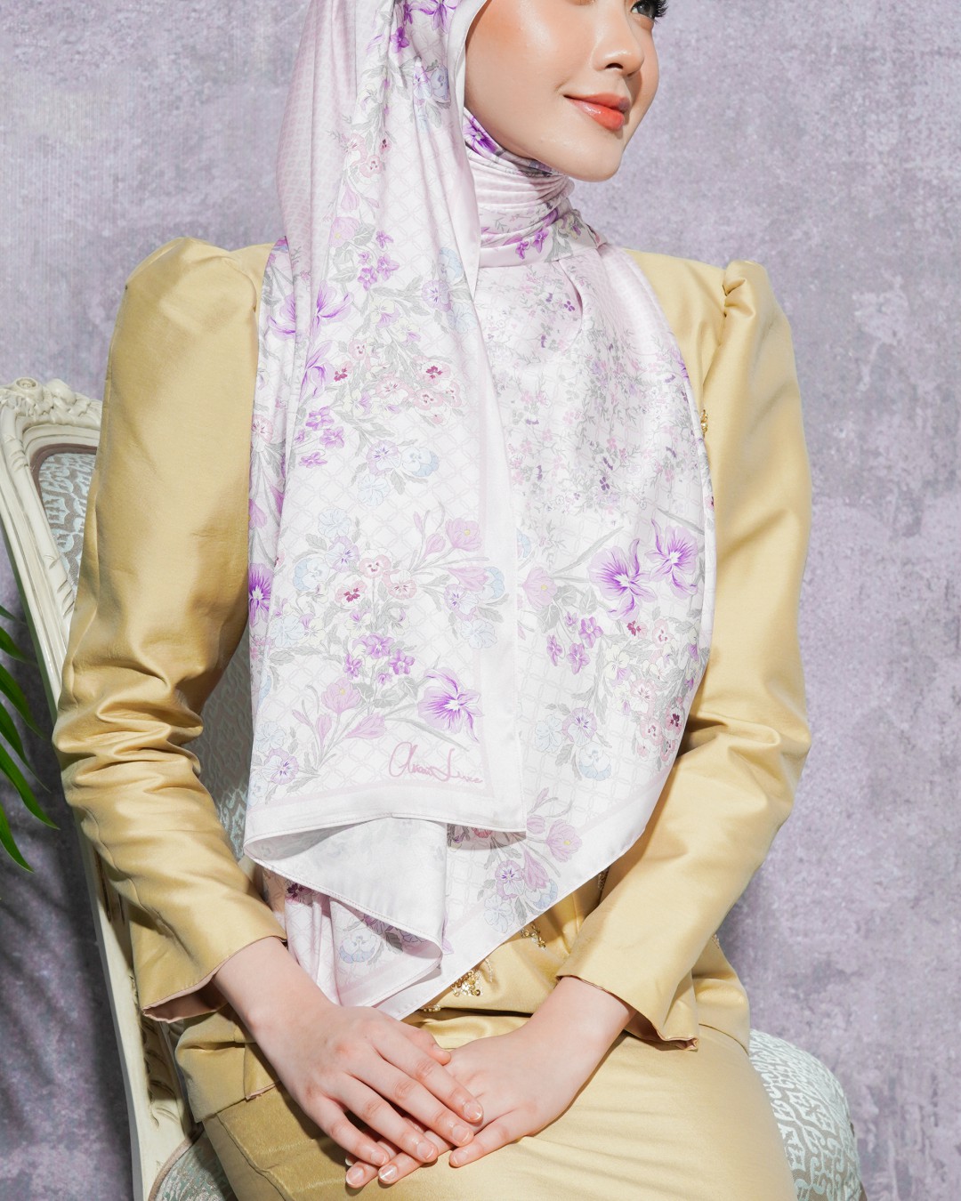 SHAWL AUBREY PRINTED LUXE