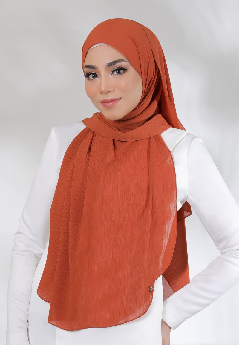 SHAWL CREASE CHIFFON PLAIN 79