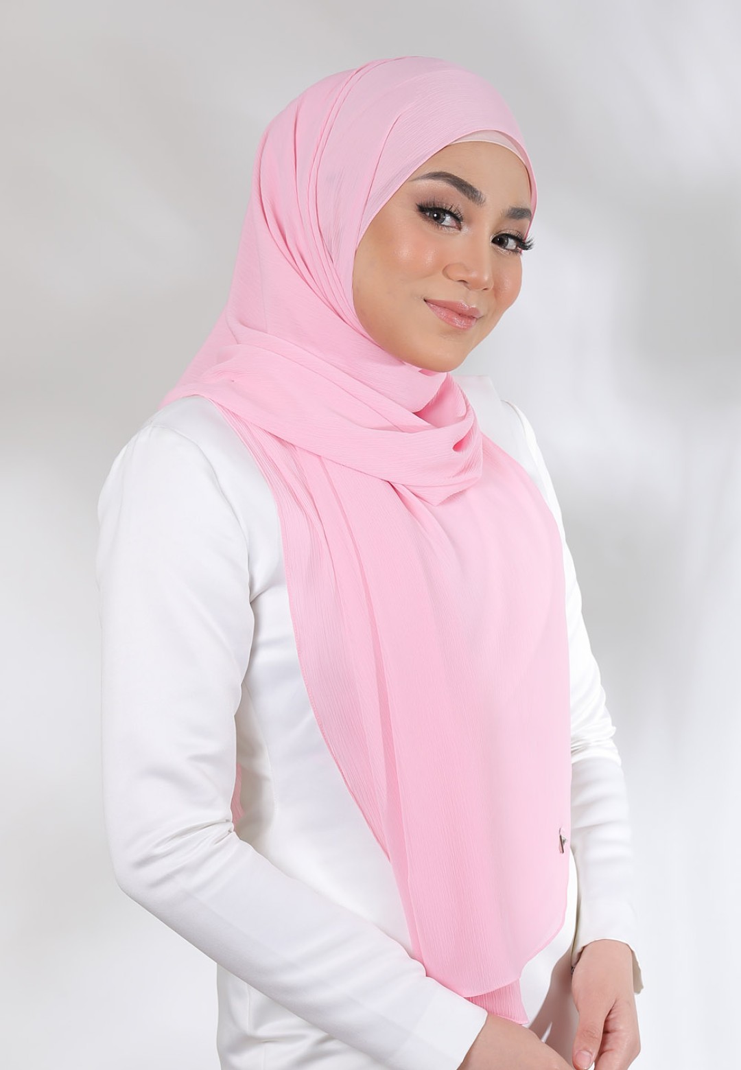SHAWL CREASE CHIFFON PLAIN 79