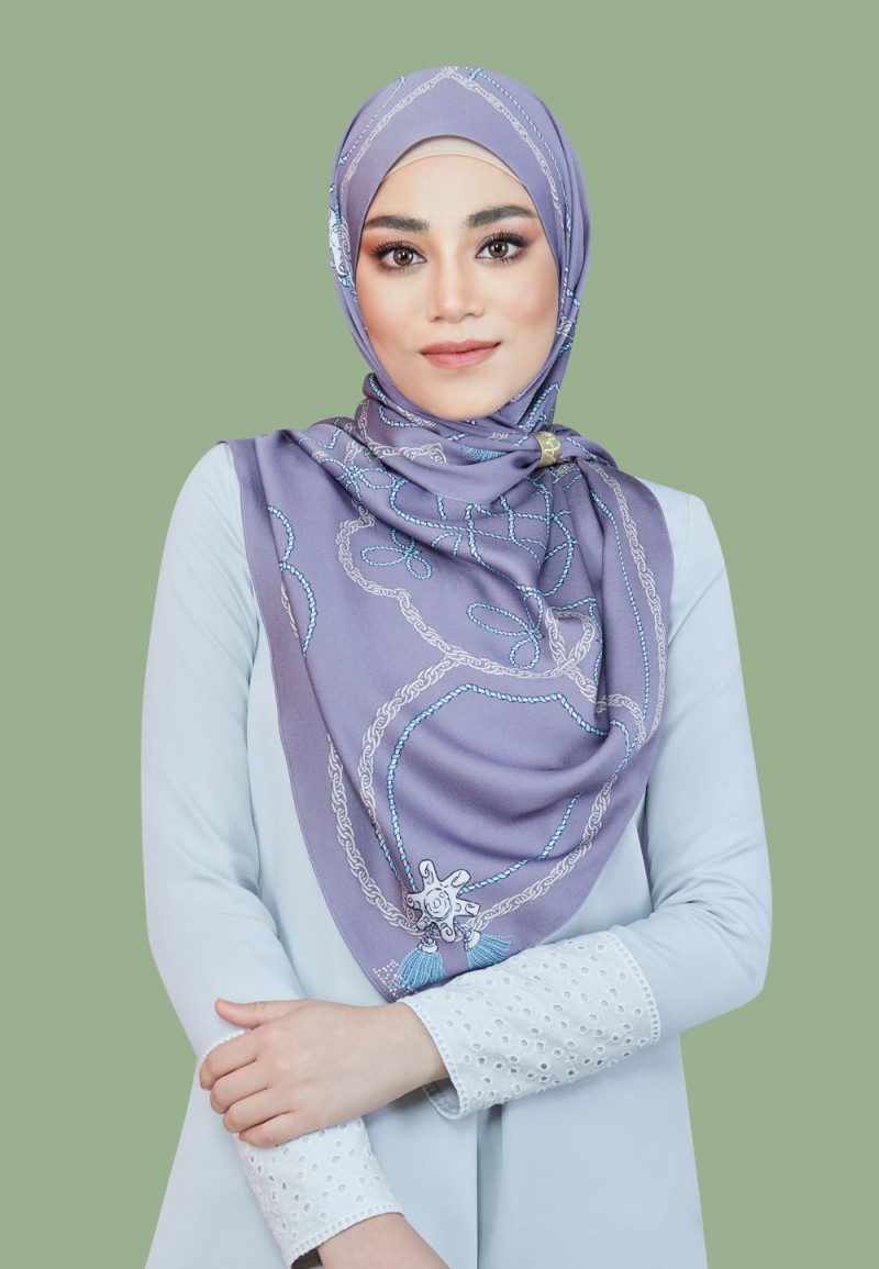 SHAWL TWIN TASSEL PTD 219