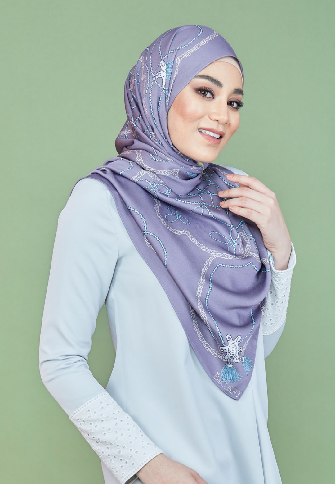 SHAWL TWIN TASSEL PTD 219