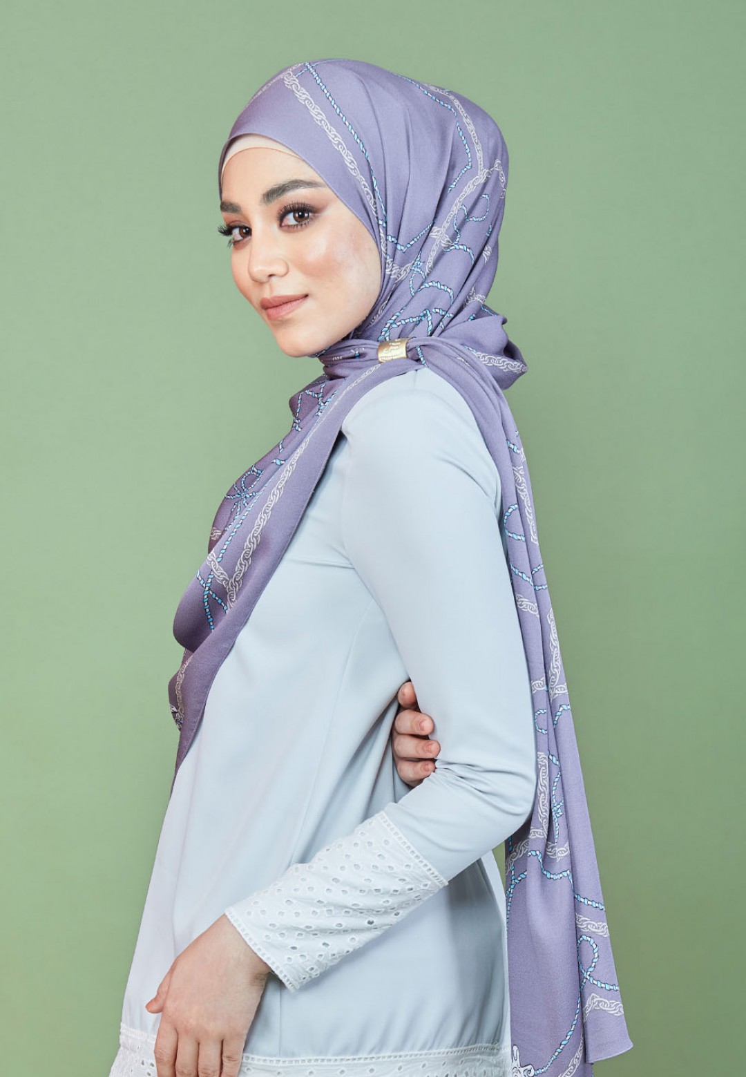 SHAWL TWIN TASSEL PTD 219