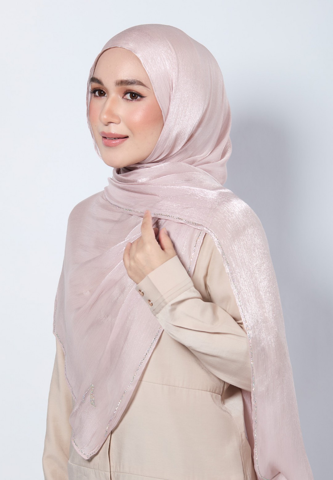 SHAWL GLISTEN SILK PLAIN DIAMOND