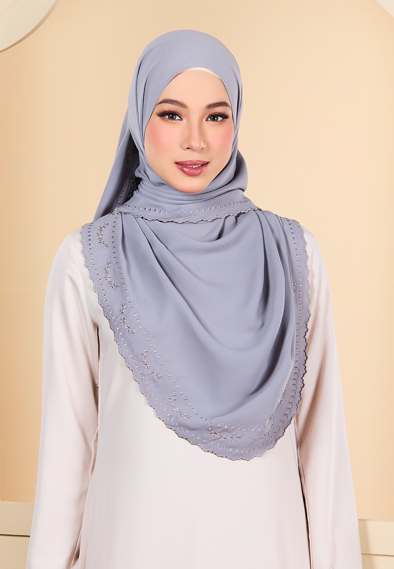 SHAWL QIRANA PLAIN EMBRODERY