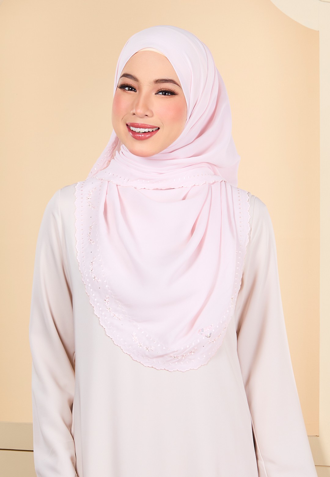 SHAWL QIRANA PLAIN EMBRODERY
