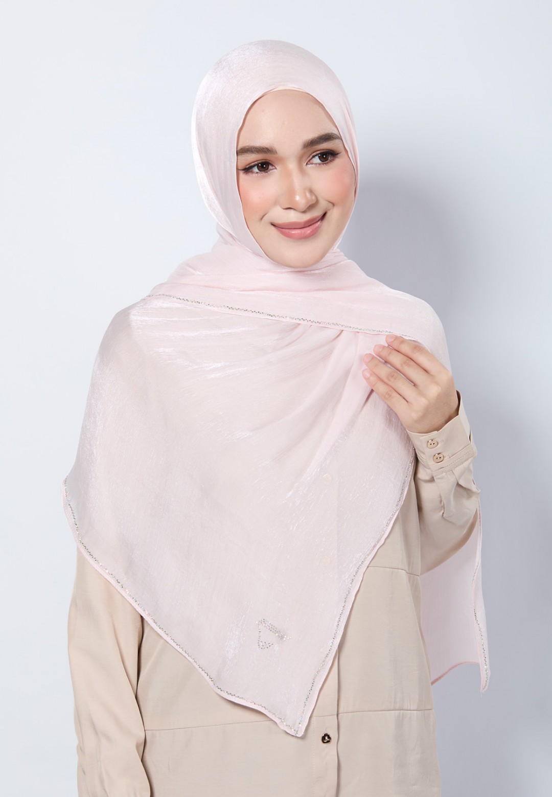 SHAWL GLISTEN SILK PLAIN DIAMOND
