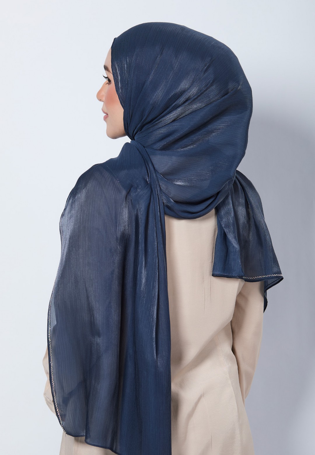 SHAWL GLISTEN SILK PLAIN DIAMOND