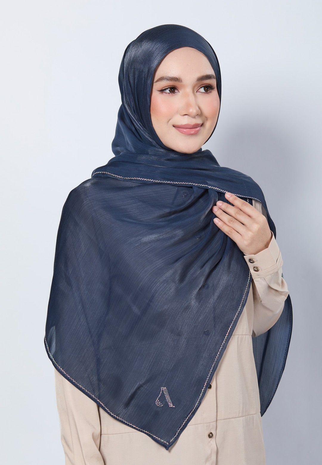 SHAWL GLISTEN SILK PLAIN DIAMOND