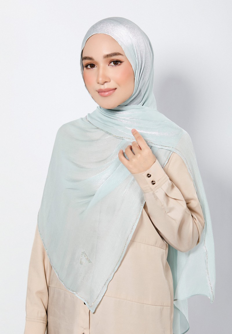 SHAWL GLISTEN SILK PLAIN DIAMOND
