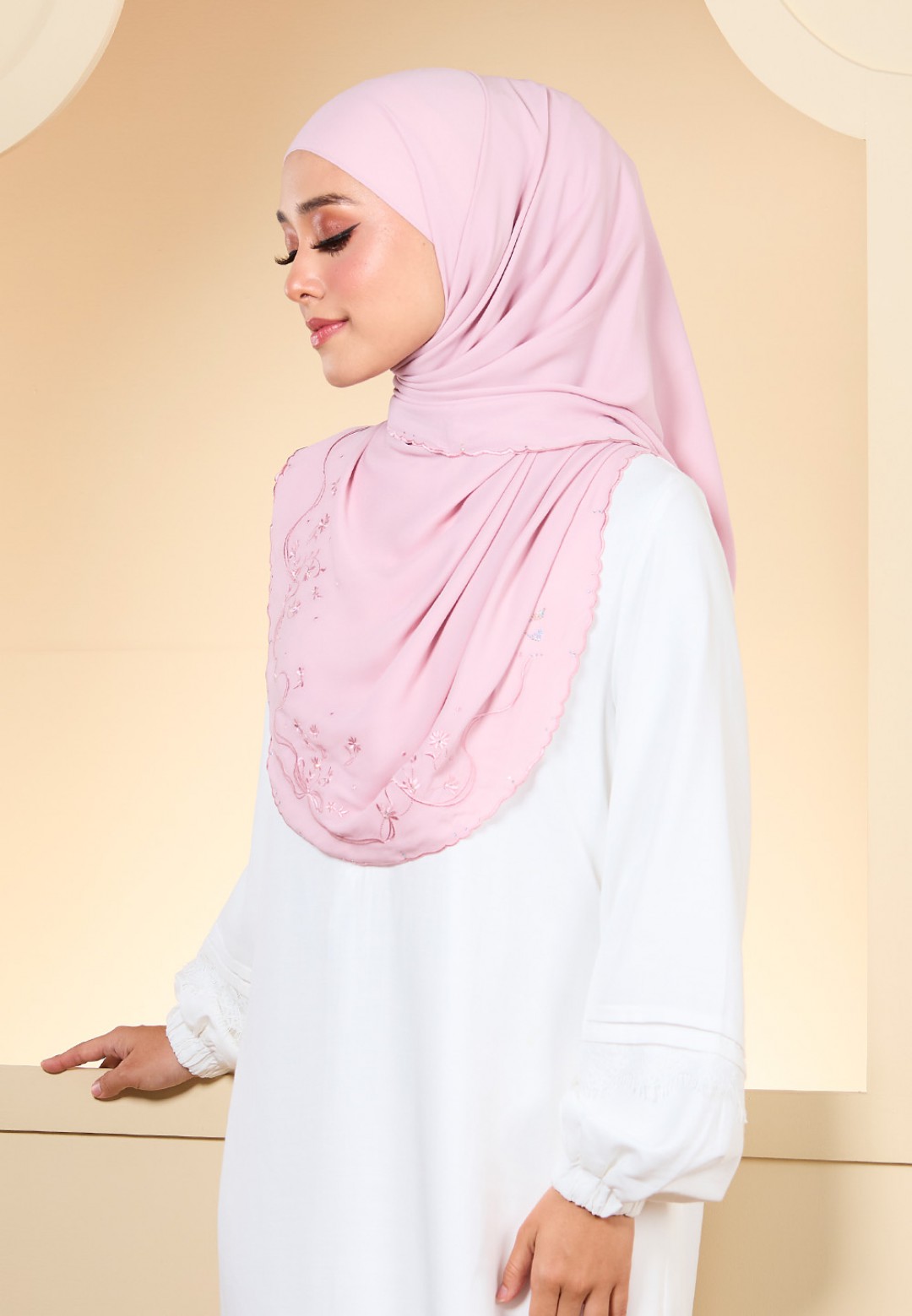 SHAWL JUITA PLAIN EMBROIDERY