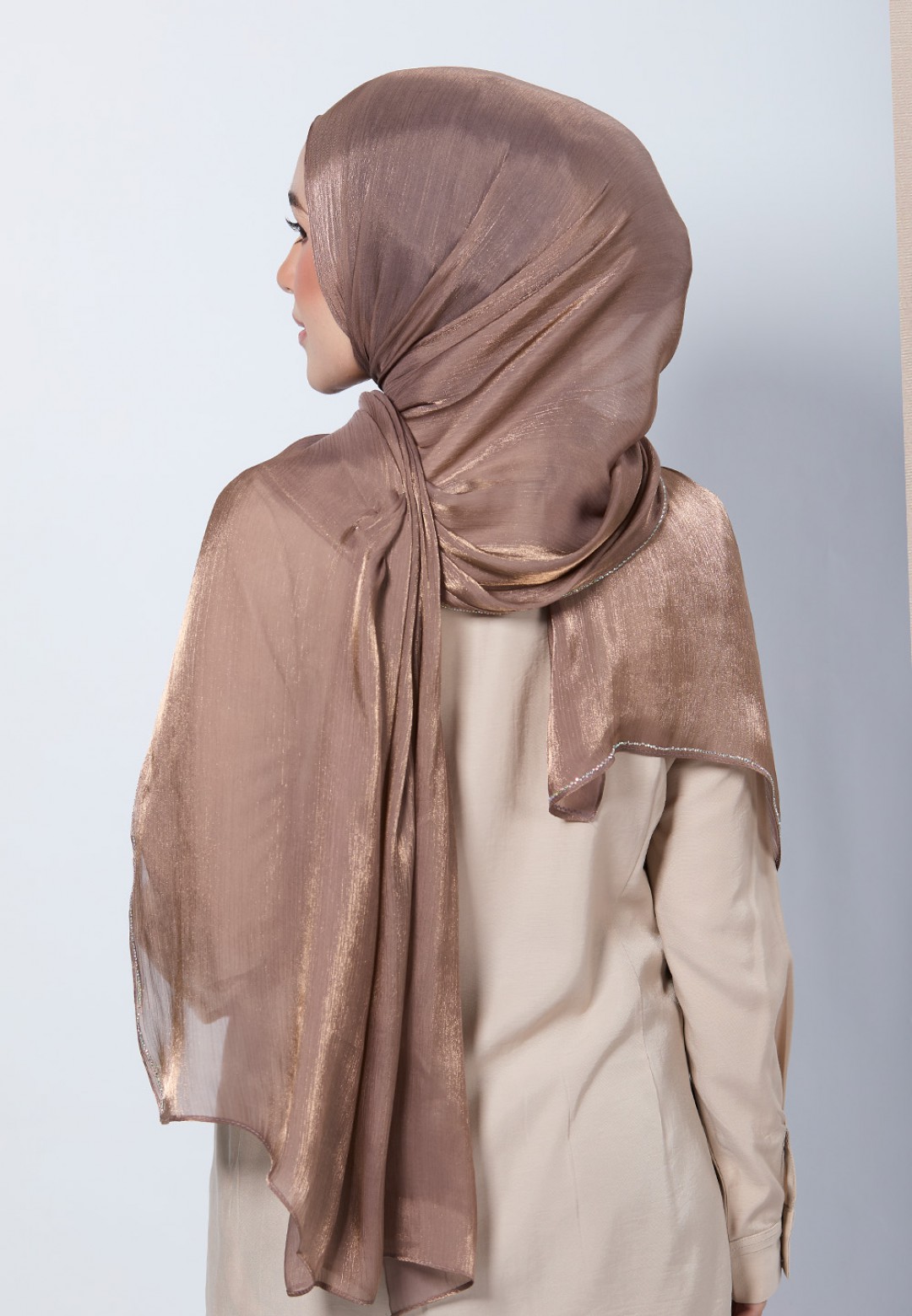SHAWL GLISTEN SILK PLAIN DIAMOND