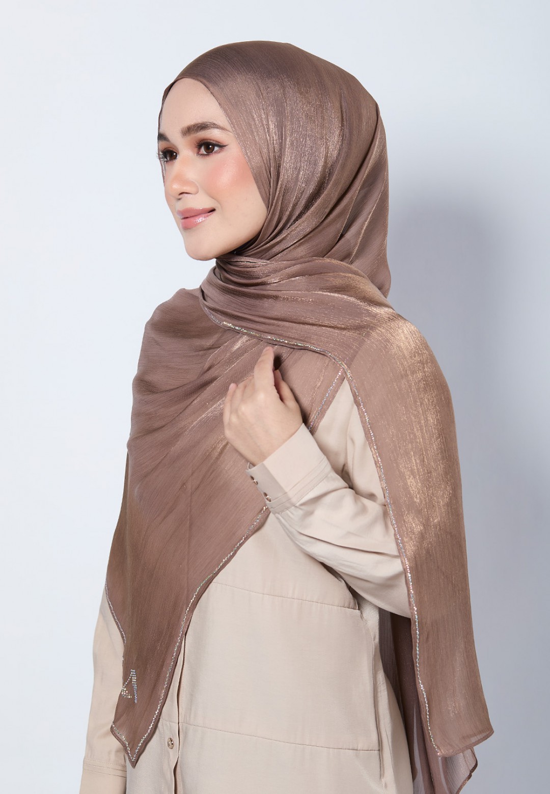 SHAWL GLISTEN SILK PLAIN DIAMOND
