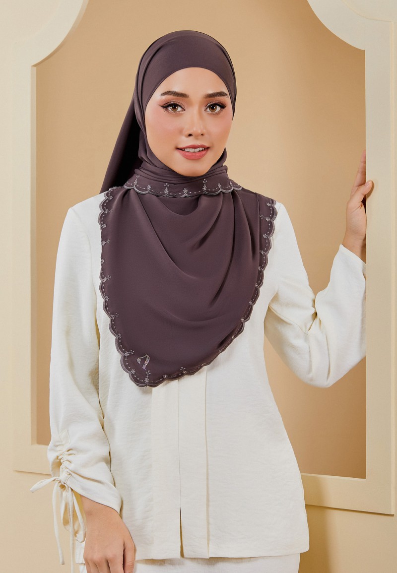SHAWL EMBROIDERY DAHLIA