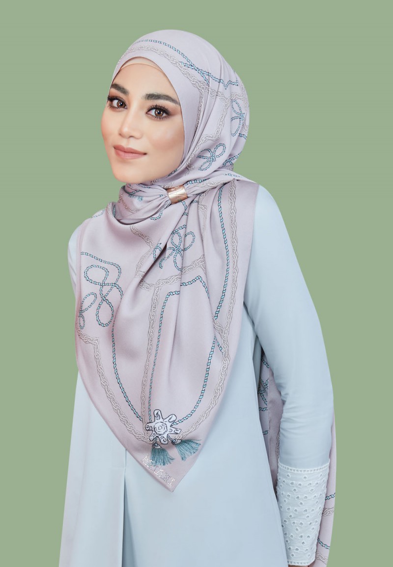 SHAWL TWIN TASSEL PTD 219