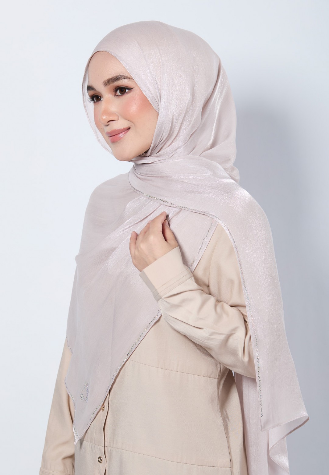 SHAWL GLISTEN SILK PLAIN DIAMOND