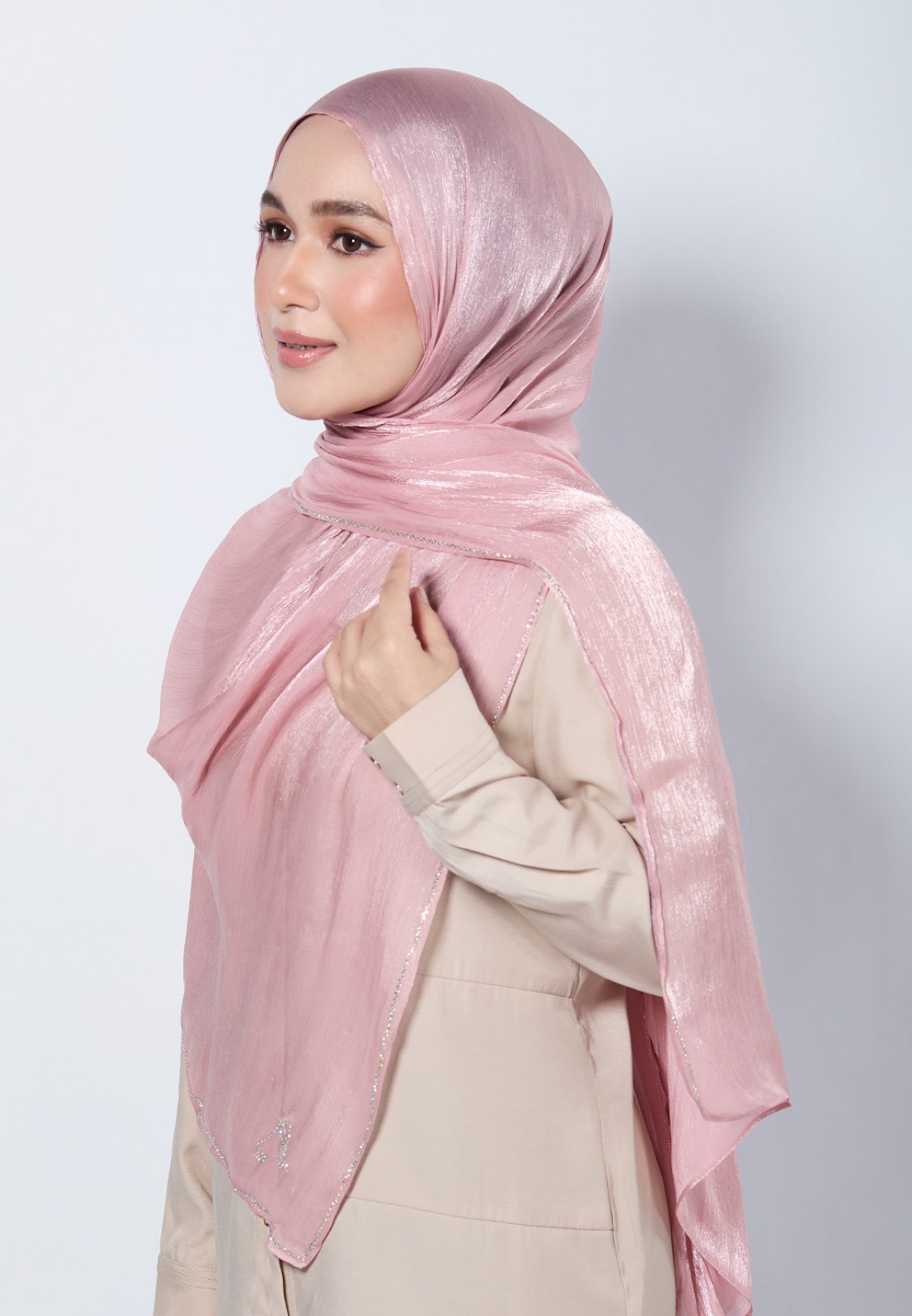 SHAWL GLISTEN SILK PLAIN DIAMOND