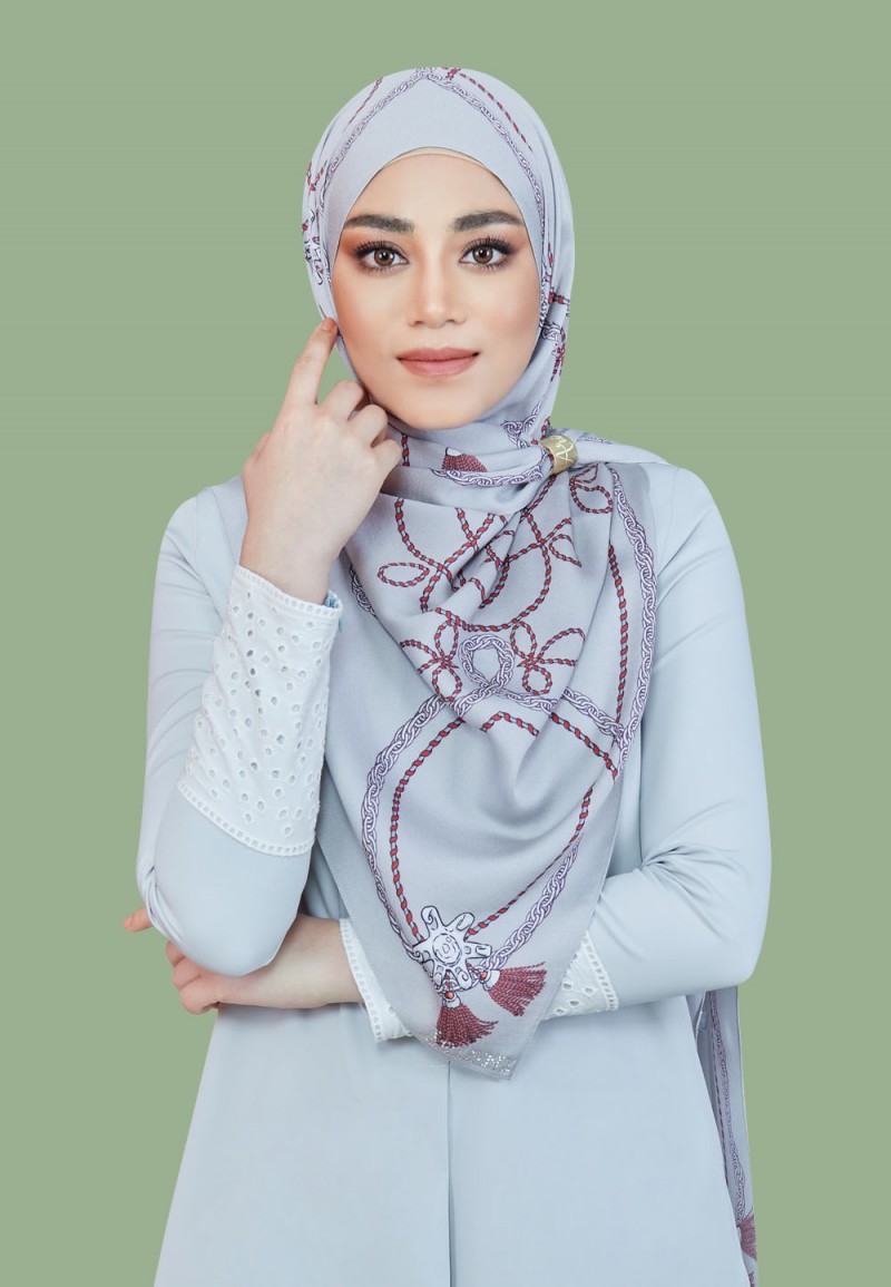 SHAWL TWIN TASSEL PTD 219
