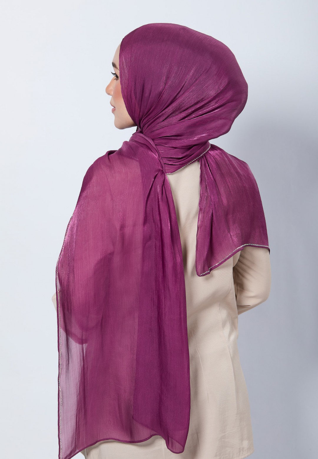 SHAWL GLISTEN SILK PLAIN DIAMOND