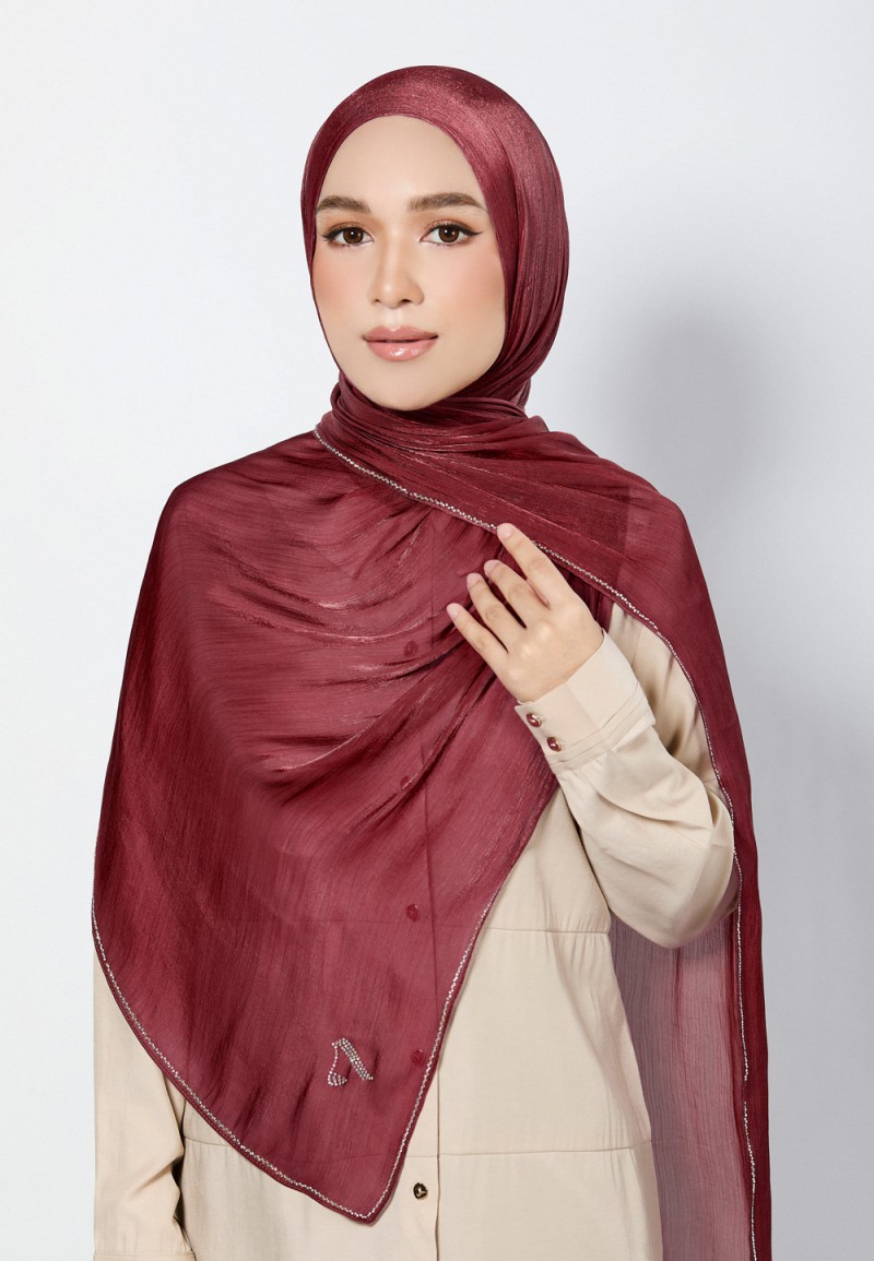 SHAWL GLISTEN SILK PLAIN DIAMOND