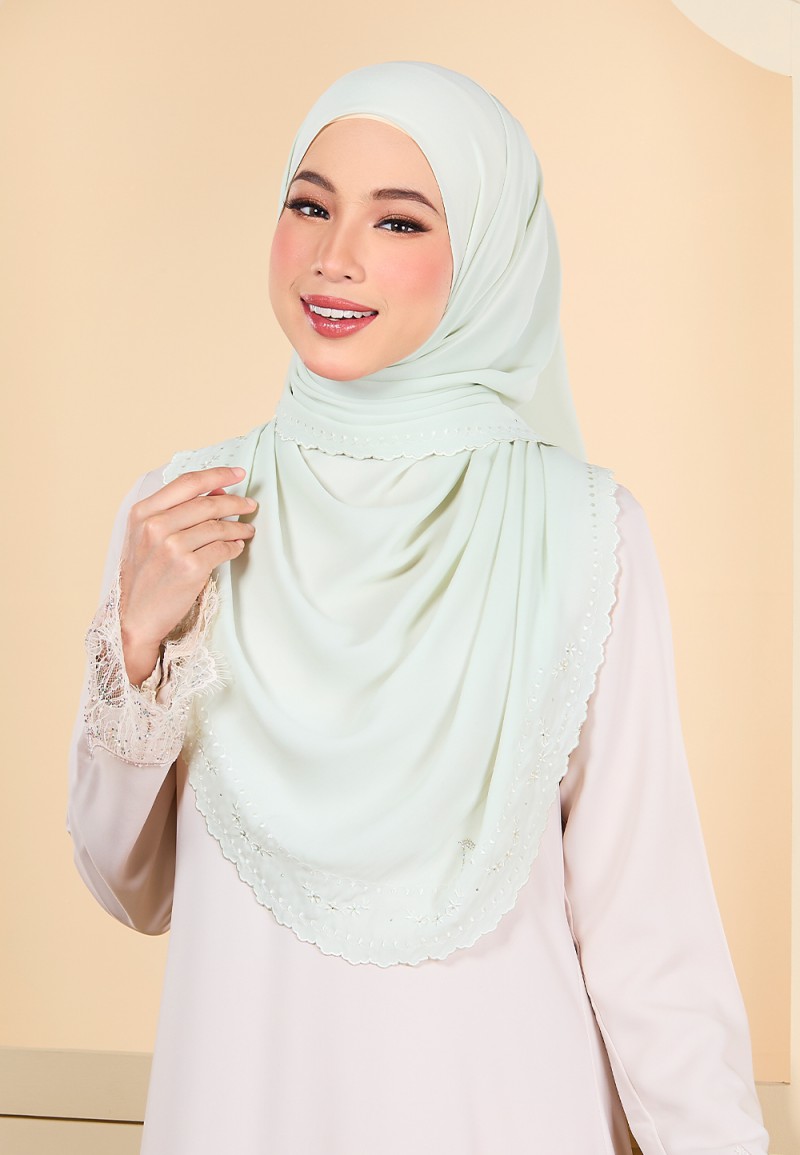 SHAWL QIRANA PLAIN EMBRODERY