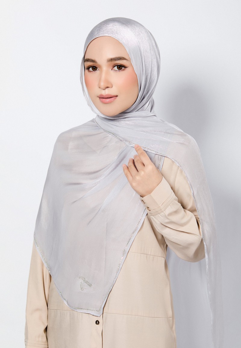 SHAWL GLISTEN SILK PLAIN DIAMOND