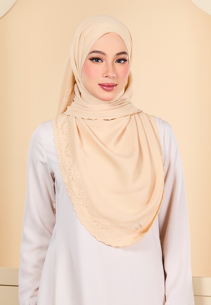 SHAWL QIRANA PLAIN EMBRODERY