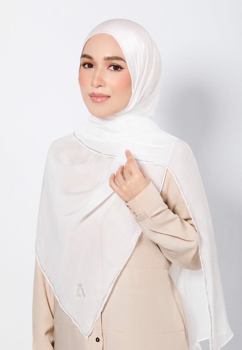 SHAWL GLISTEN SILK PLAIN DIAMOND